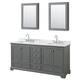 Option Dark Gray / White Carrara Marble Top / Polished