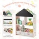 preview thumbnail 20 of 19, Playhouse Kids Bookshelf with Chalkboard and Whiteboard for 3-6 Years-Gray