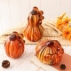 preview thumbnail 15 of 13, Glitzhome Thanksgiving Handblown Glass Pumpkins Set Fall Harvest Table Centerpieces