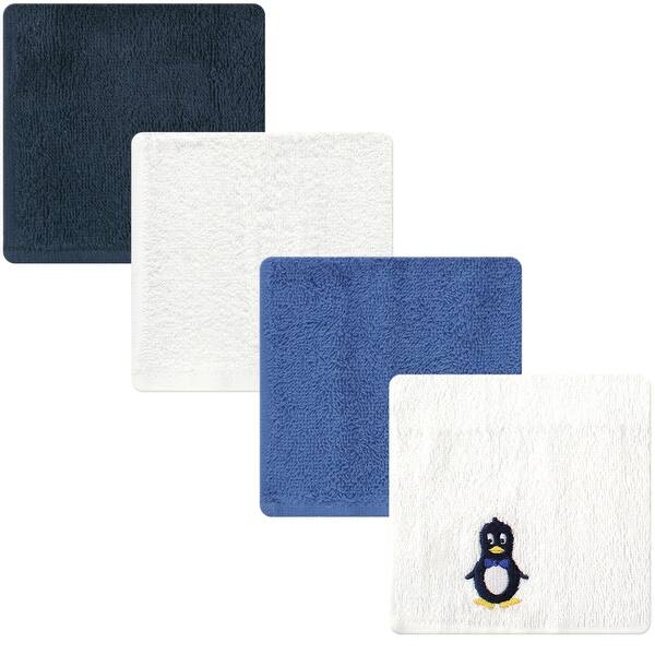slide 1 of 1, Luvable Friends Baby Boy Super Soft Cotton Washcloths, Mr. Penguin, One Size - Mr. Penguin - One Size One Size - Mr. Penguin