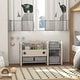 preview thumbnail 8 of 9, Kids Toy Storage, 2 Tier Toy Organizer with 4 Storage Boxes & Bookshelves for Kids Room, Nursery, Playroom
