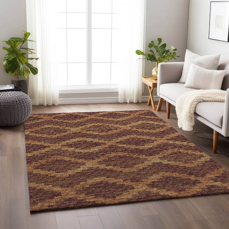 Premium Washable Super Soft Boho Moroccan Mayfield Rug - Canyon - 10' x 14' - Rectangle