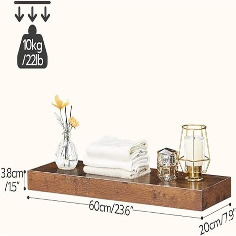 Floating Shelves - 7.9"D x 23.6"W x 1.5"H