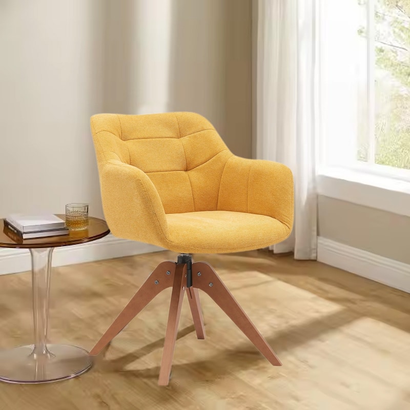 Suede Swivel Armchair Office Accent Arm Chair