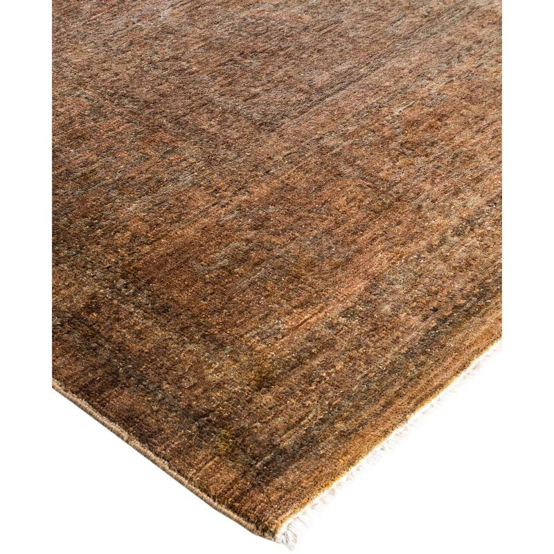 Overdyed One-of-a-Kind Hand-Knotted Area Rug - Green - 9' 1" x 11' 4"