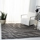 preview thumbnail 162 of 213, SAFAVIEH Florida Shag Sigtraud Abstract Waves 1.2-inch Thick Rug 8' Square - Grey - Square