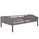 preview thumbnail 34 of 38, Simple Full Over Twin & Twin Triple Bunk Bed With Drawers and Guardrails
