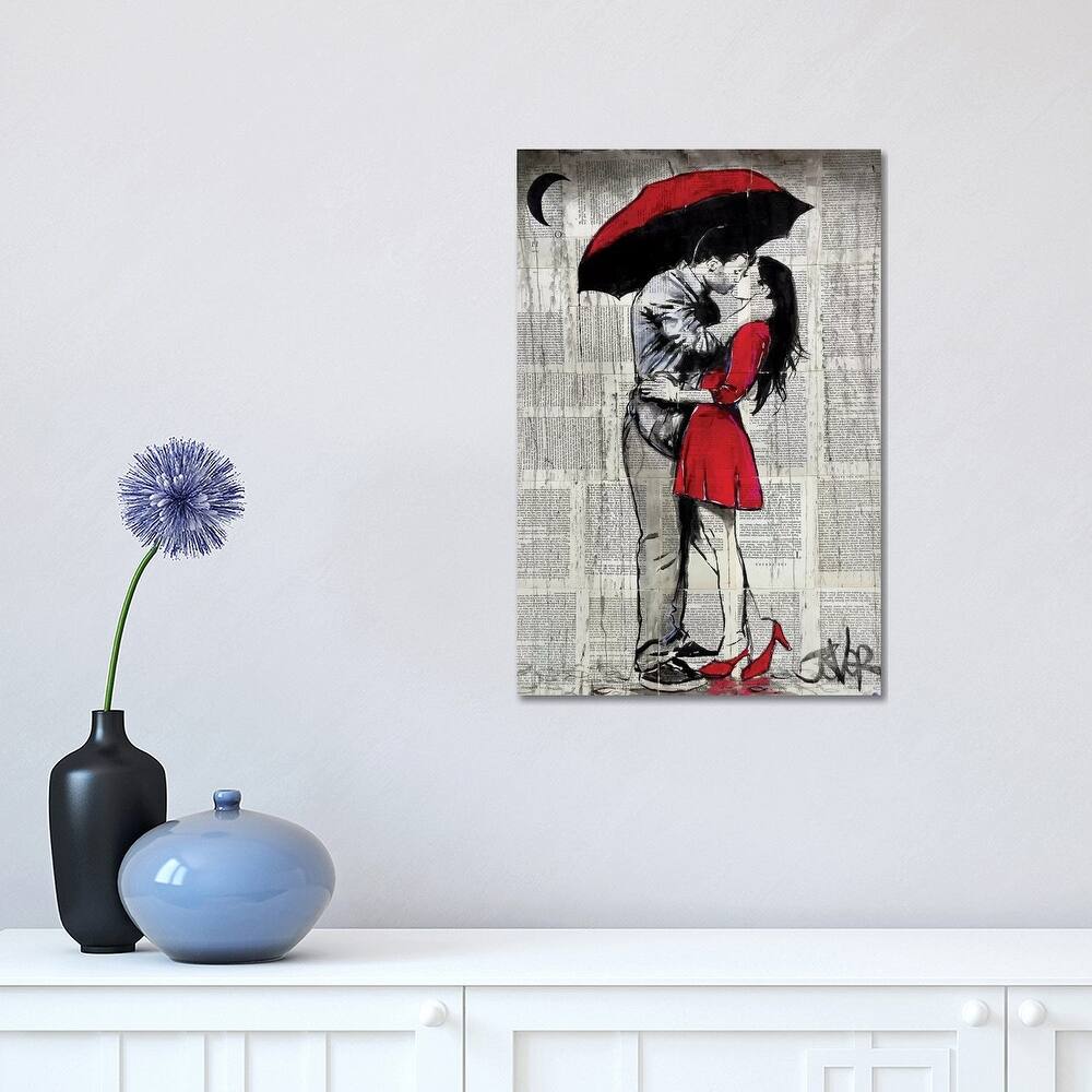 iCanvas "Red Rainy Love" by Loui Jover Canvas Print