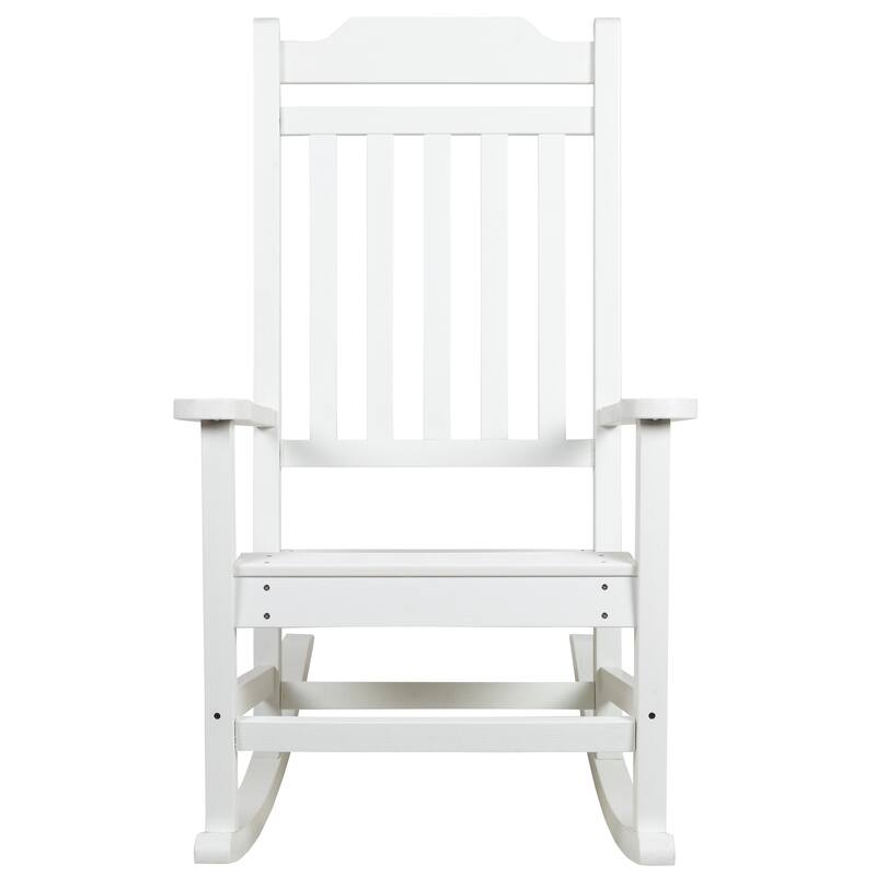 All-Weather Rocking Chair in Faux Wood - Patio and Backyard Furniture