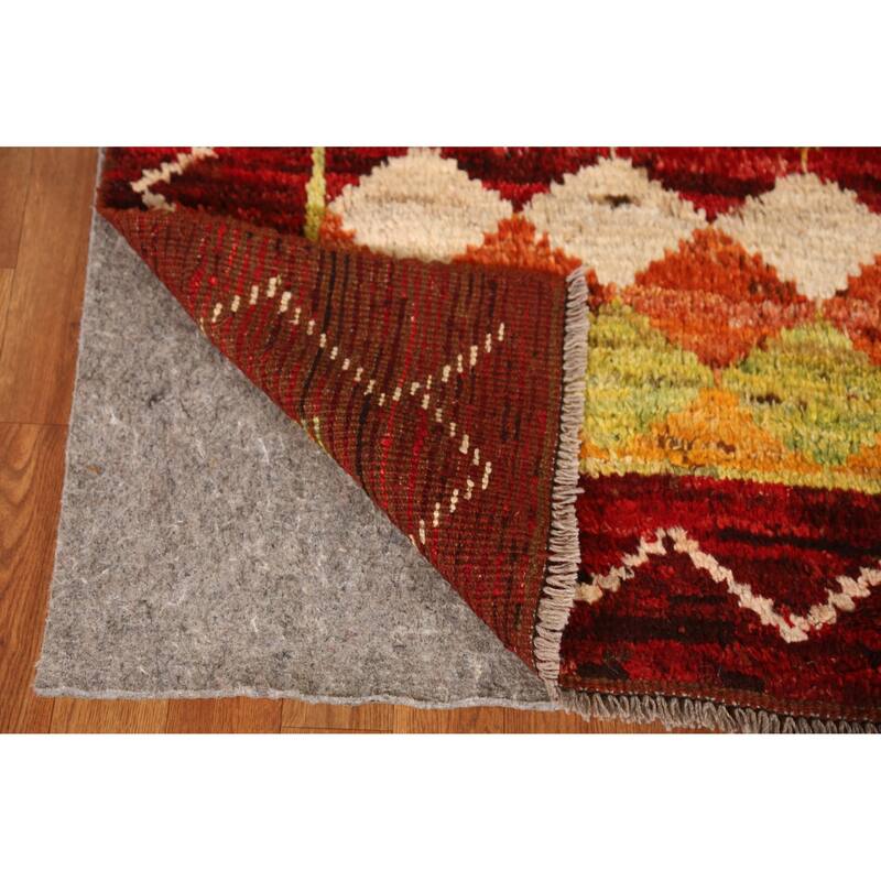 Trellis Geometric Moroccan Oriental Area Rug Hand-Knotted Wool Carpet - 6'9" x 10'1"