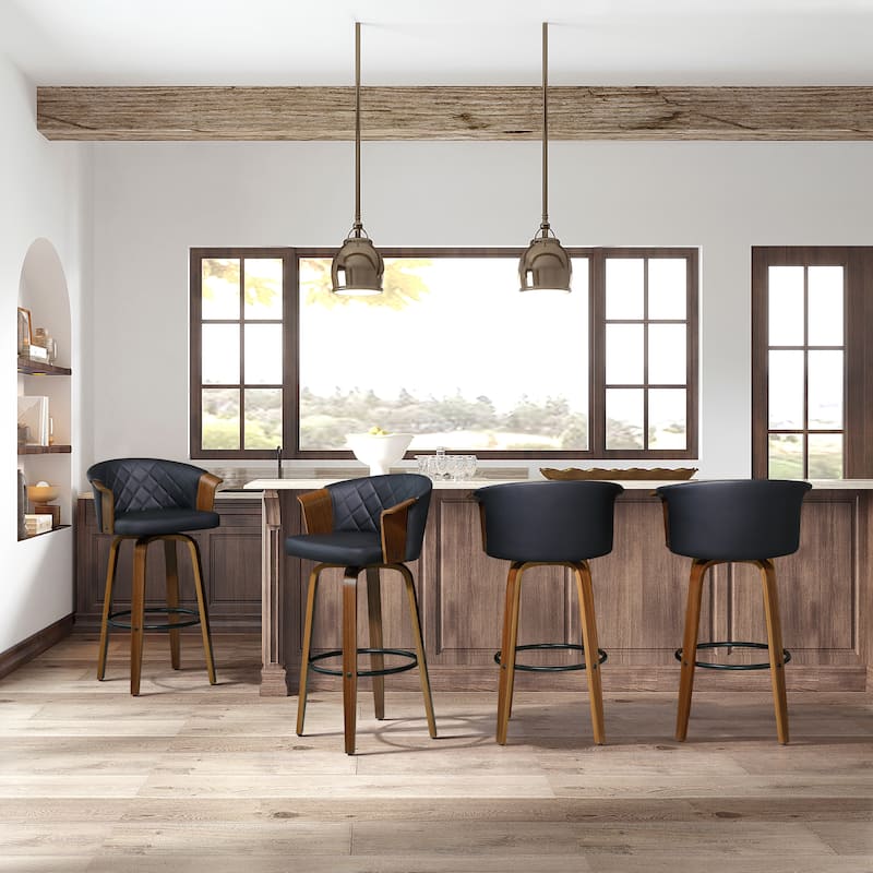 Art Leon Mid-century Modern Swivel Counter Stools (Set of 2)
