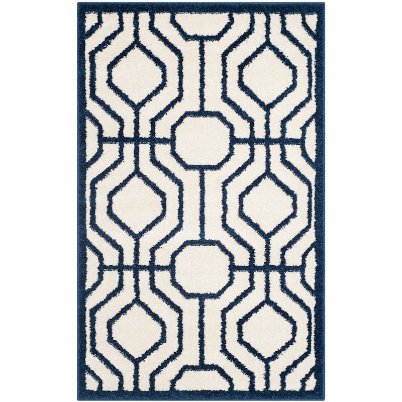 SAFAVIEH, Amherst Mounah Modern Rug - 2'6" x 4' - Ivory/Navy