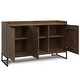 preview thumbnail 3 of 9, WYNDENHALL Bolton SOLID ACACIA WOOD and Metal 54inch Wide Modern Industrial Sideboard Buffet in Rustic Natural Aged Brown