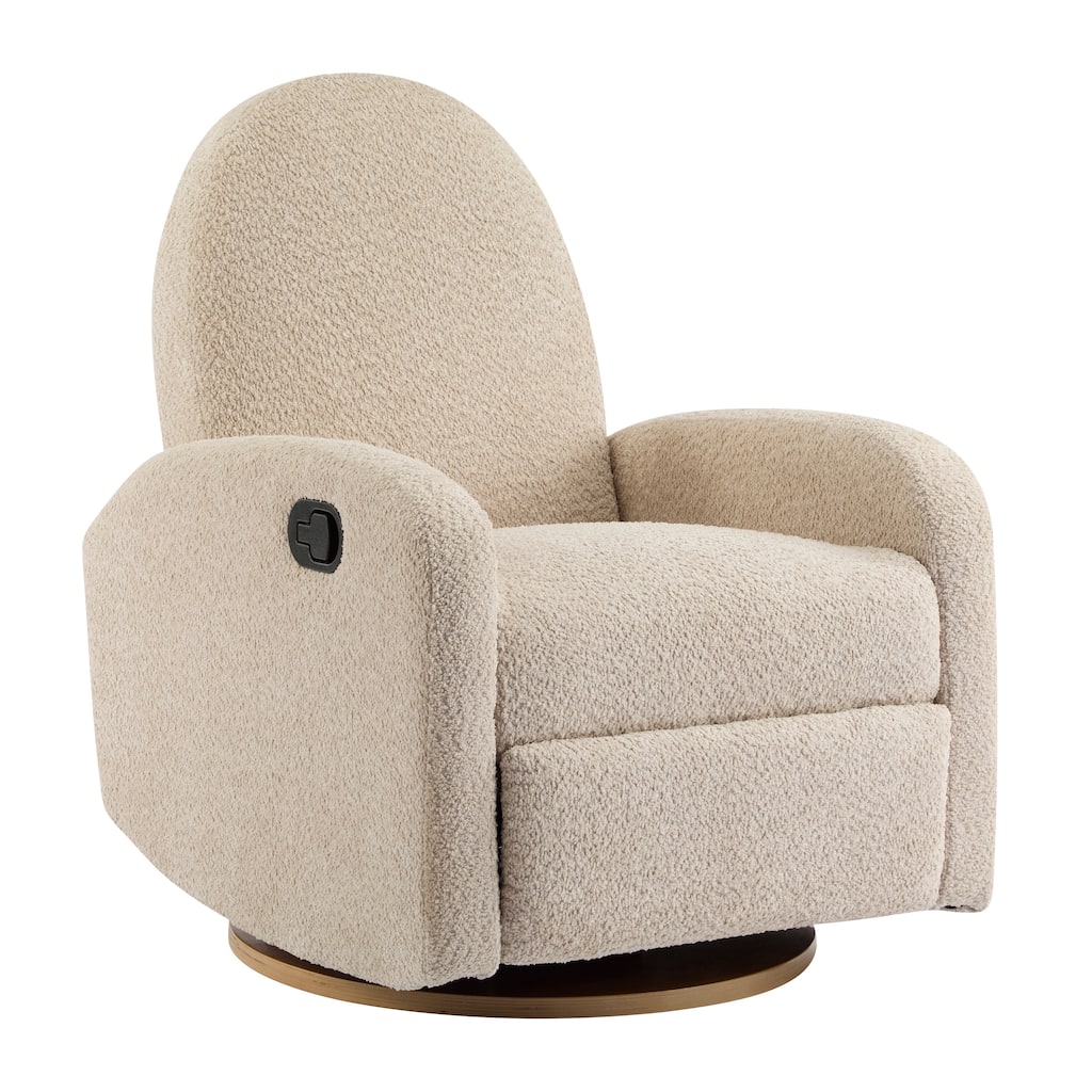 Manual Swivel Recliner Chair for Adults, Glider Rocking Chair for Nursery, Comfortable Nursery Recliner