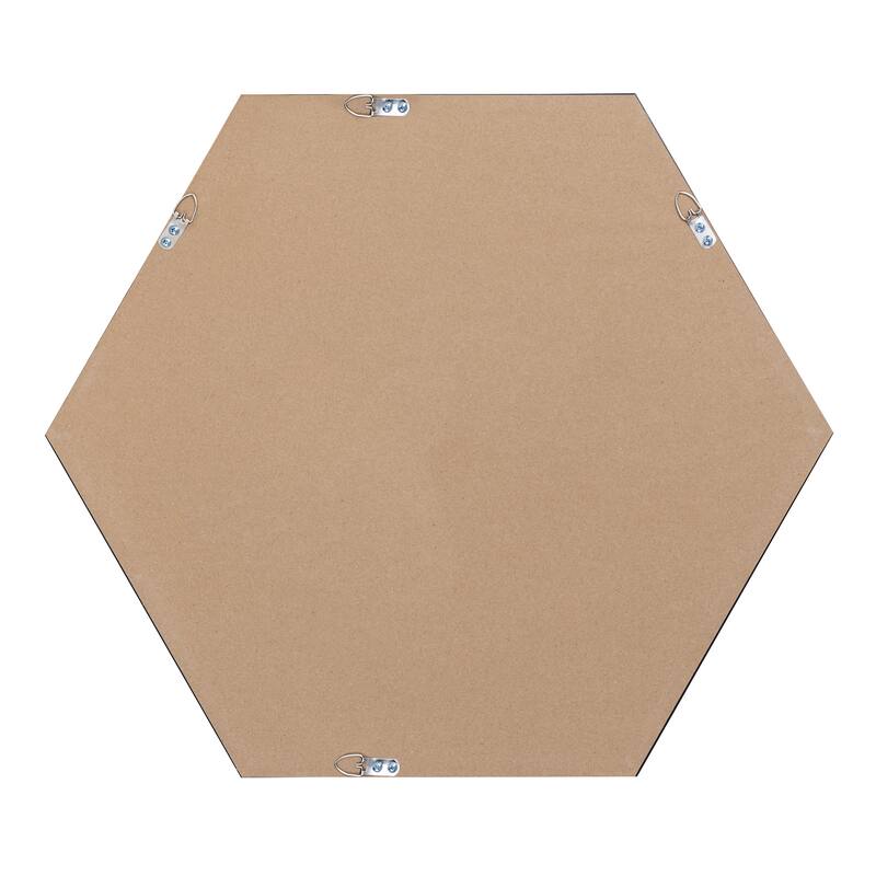 Kate and Laurel Calter Hexagon Framed Wall Mirror