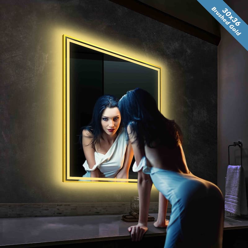 Fogless Color and Brightness Adjustable LED Mirror