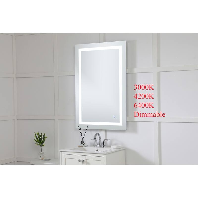 Avalon 27" x 40" Hardwired LED mirror - Silver