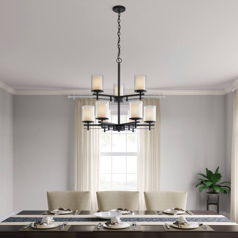 Millennium Lighting Huderson 9 Light Metal Chandelier Ceiling Fixture