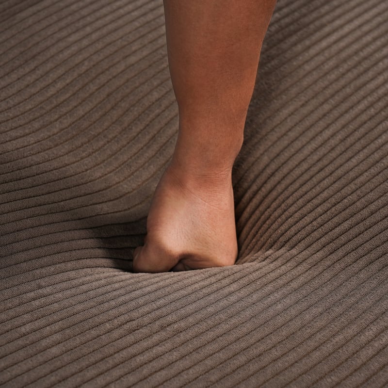 Christopher Knight Home - Modern Upholstered Corduroy Square Ottoman for Living Room with Plush Foam Cushion