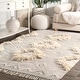 preview thumbnail 10 of 53, Nuloom Savannah Moroccan Tasseled Wool Area Rug 2' x 3' - Light Gray