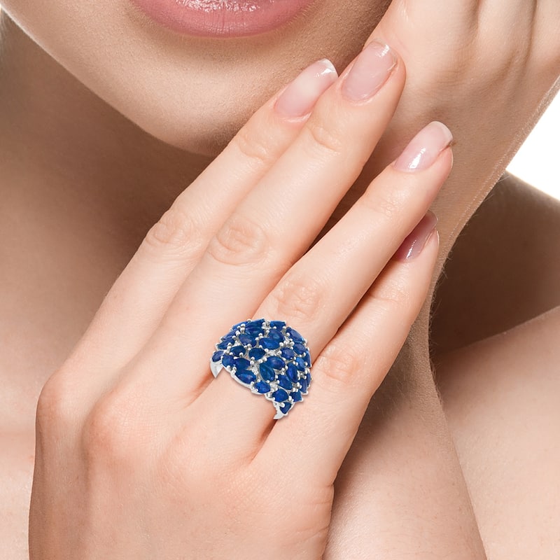 EFFY 14K Gold Diamond Natural Sapphire Ring