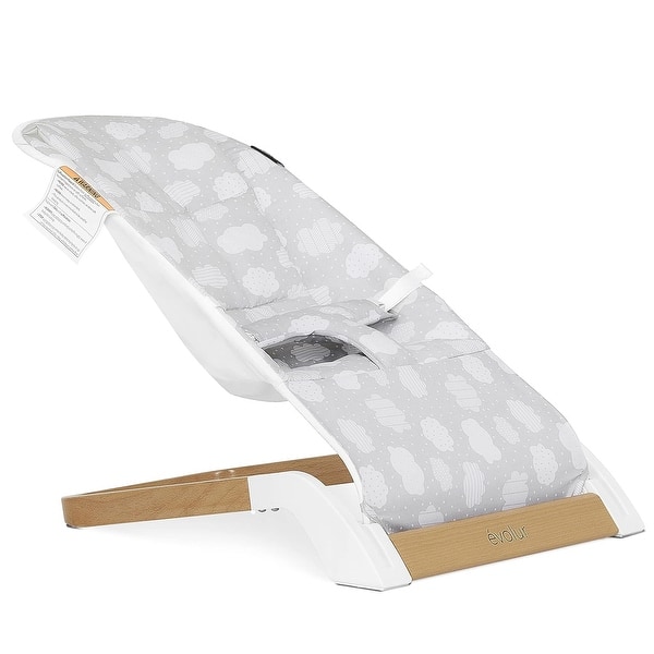 slide 2 of 7, Evolur Koko Portable Infant Bouncer Gray