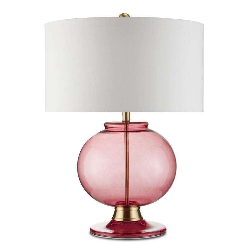 Currey & Company Jocasta Red Table Lamp - 27.75"h x 20"dia