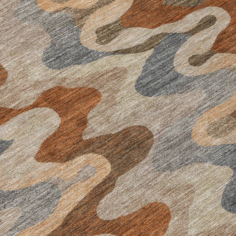 Machine Washable Indoor/ Outdoor Modern Mason Chantille Rug