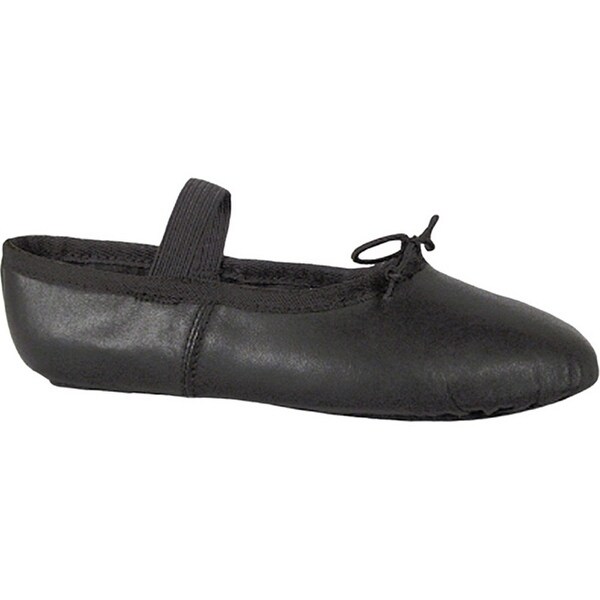 Girls Black Leather Suede Outsole Strap