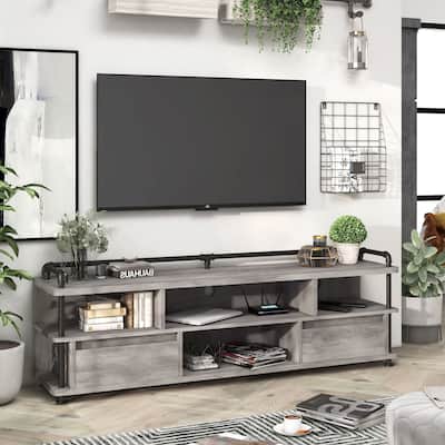Albertus Industrial 71-inch Iron 4-Shelf TV Console by Furniture of America