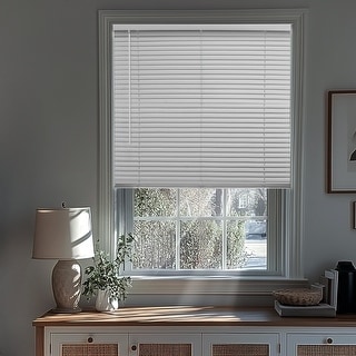 Chicology Blackout Cordless Vinyl Mini Window Blinds - 1" Slats - White
