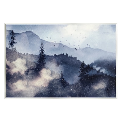 Stupell Mountain Landscape Watercolor Wall Plaque Art Design by LSR Design Studio