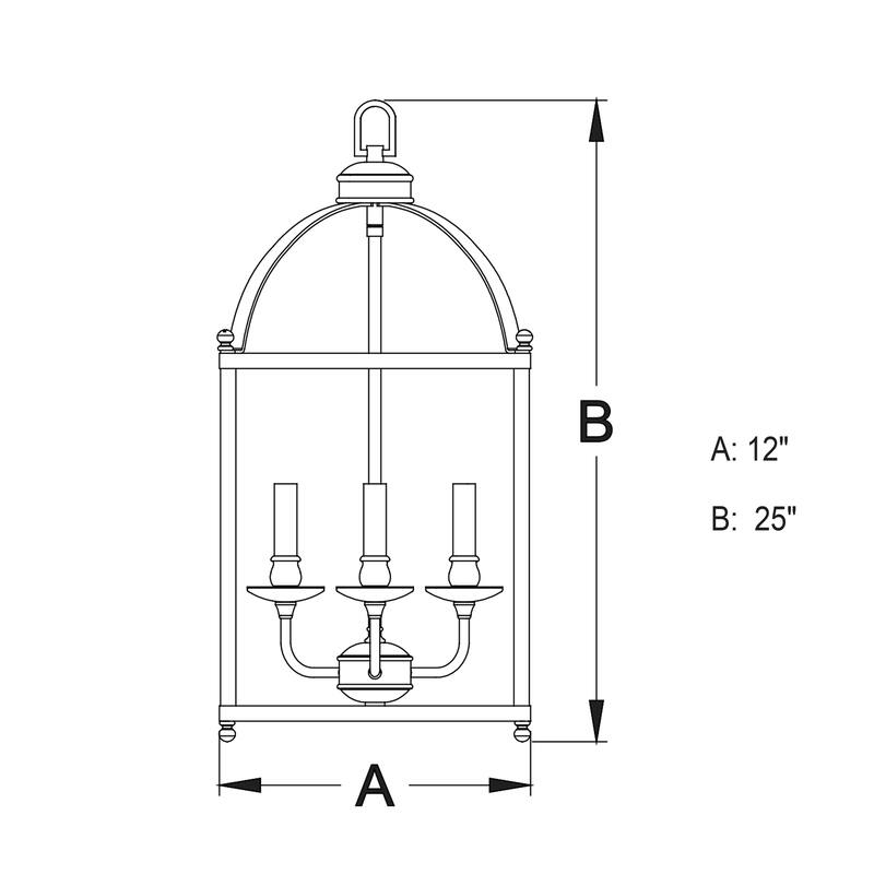 Juliet 6 Light Bronze Lantern Candle Pendant - 18-in W x 36-in H x 18-in D
