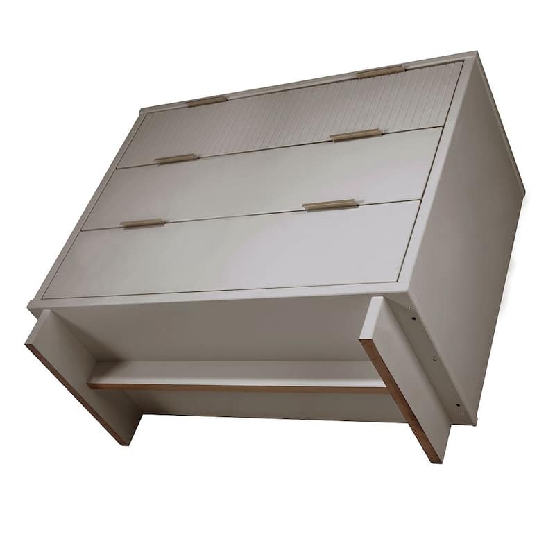 Manhattan Comfort Granville 38.18" Modern Standard 3 Drawer Dresser