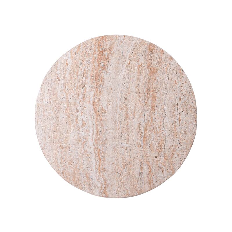 Christopher Knight Home - Modern Indoor/Outdoor 19.29"H MgO Accent Side End Table with Sculptural Cutout & Marble Finish