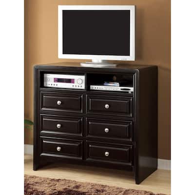 Gant Transitional Espresso Solid Wood 6-Drawer Media Chest by Furniture of America