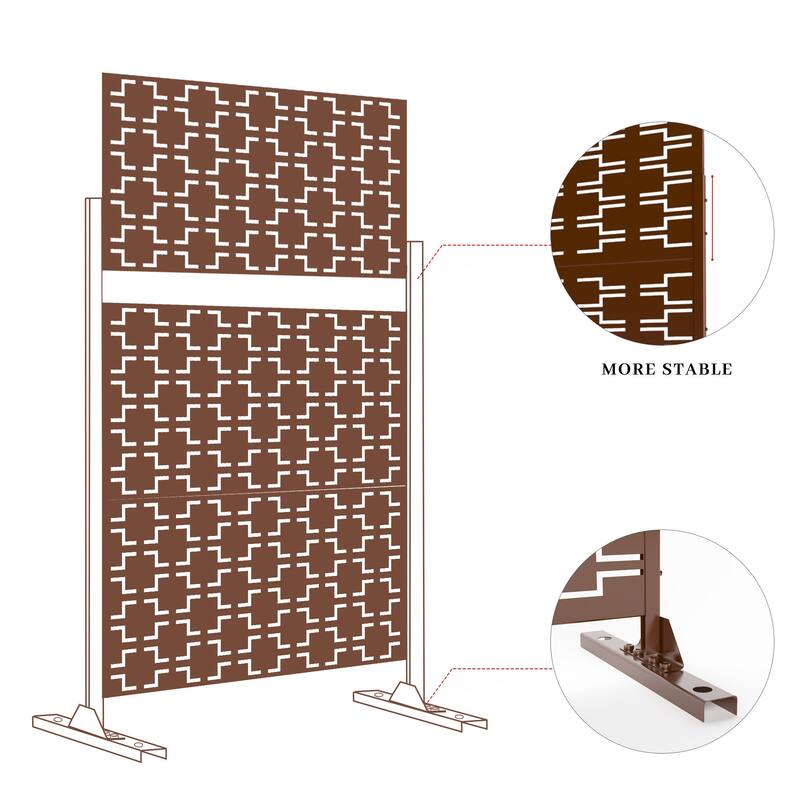 Privacy Screen Panel Free Standing Bricks
