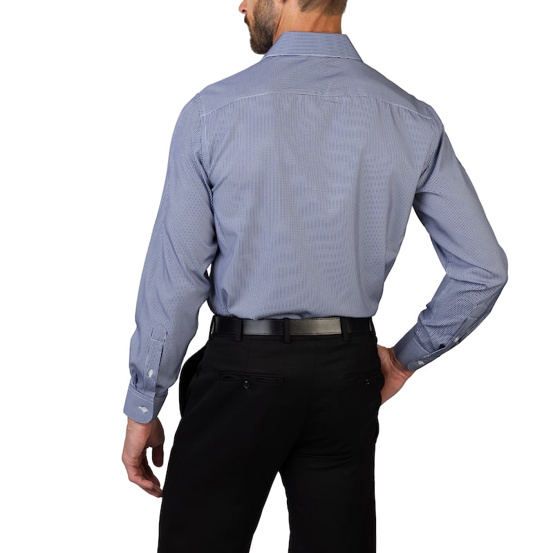 Nautica Men's Wrinkle-Resistant Gingham Performance Dress Shirt - Slim Fit