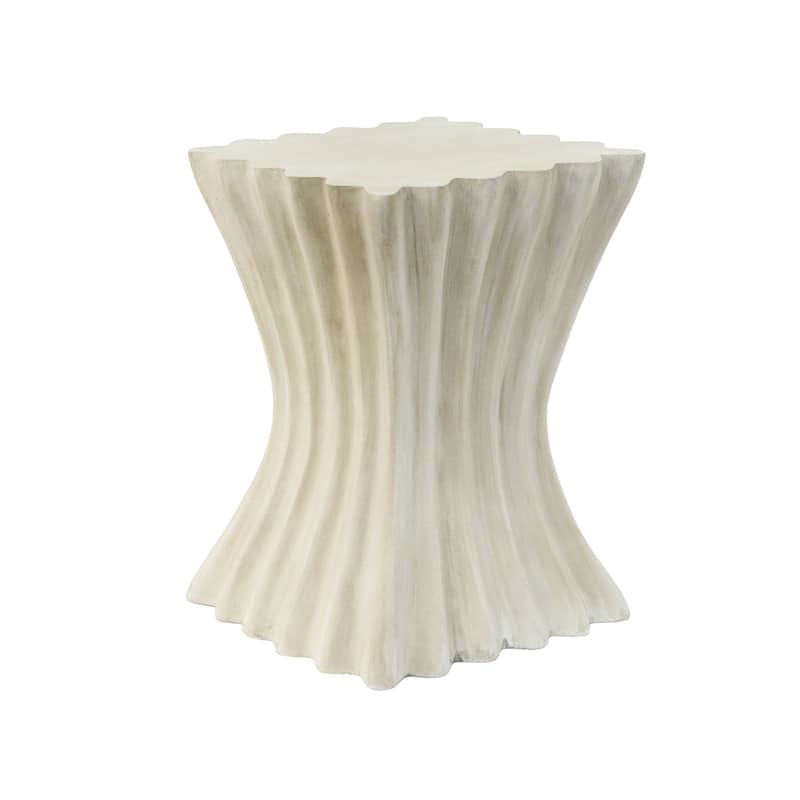 Christopher Knight Home - Aurora Sandstone Wave Side Table for Indoor and Outdoor Sophistication