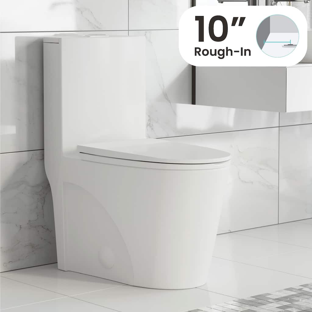 St. Tropez One Piece Elongated Toilet Dual Vortex Flush 1.1/1.6 gpf with 10" Rough In