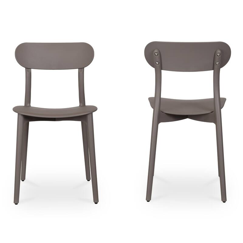 NADAAL STUDIOS Vance, Patio Dining Chairs, Black, Set of Two - 16.75 X 20.5 X 31
