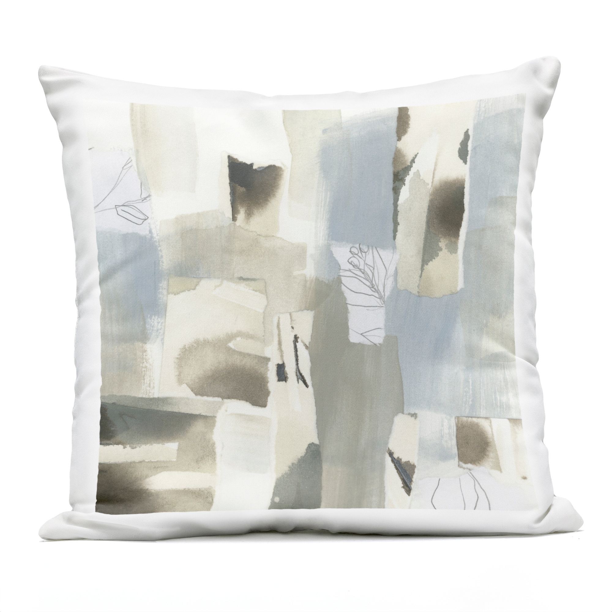 Stupell Paper Waterfall Abstract Printed Outdoor Throw Pillow Design by June Erica Vess