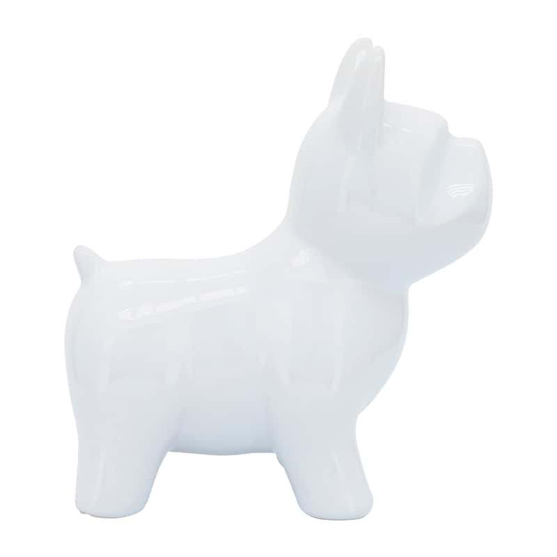 Sagebrook Home Frenchie Ceramic Dog Statue Sculpture