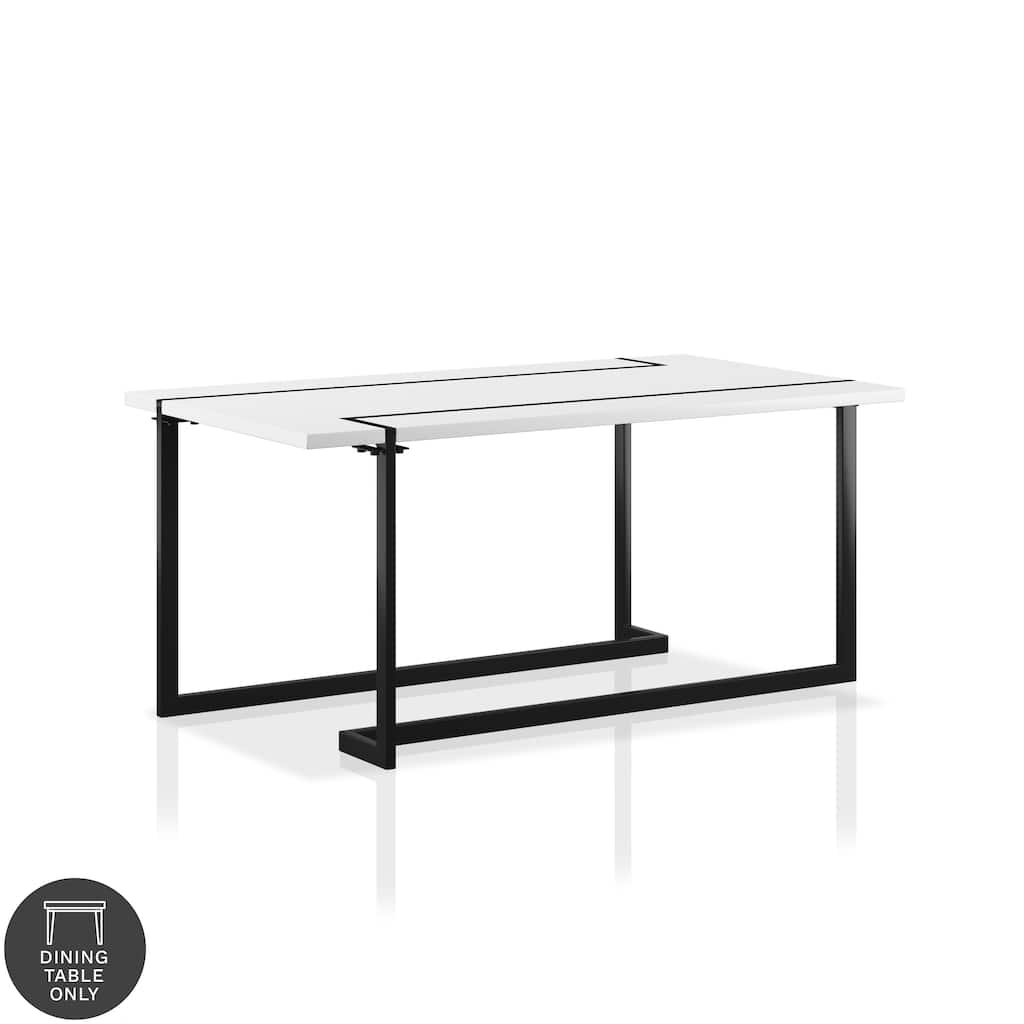 Furniture of America Payn Contemporary White 66-inch Wood Dining Table