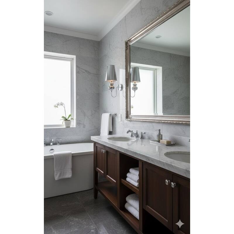 Transitional 1-Light Polished Chrome Steel Wall Sconce