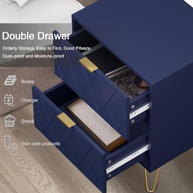 9 Drawer Dresser and Night Stand Sets for Bedroom Set of 2