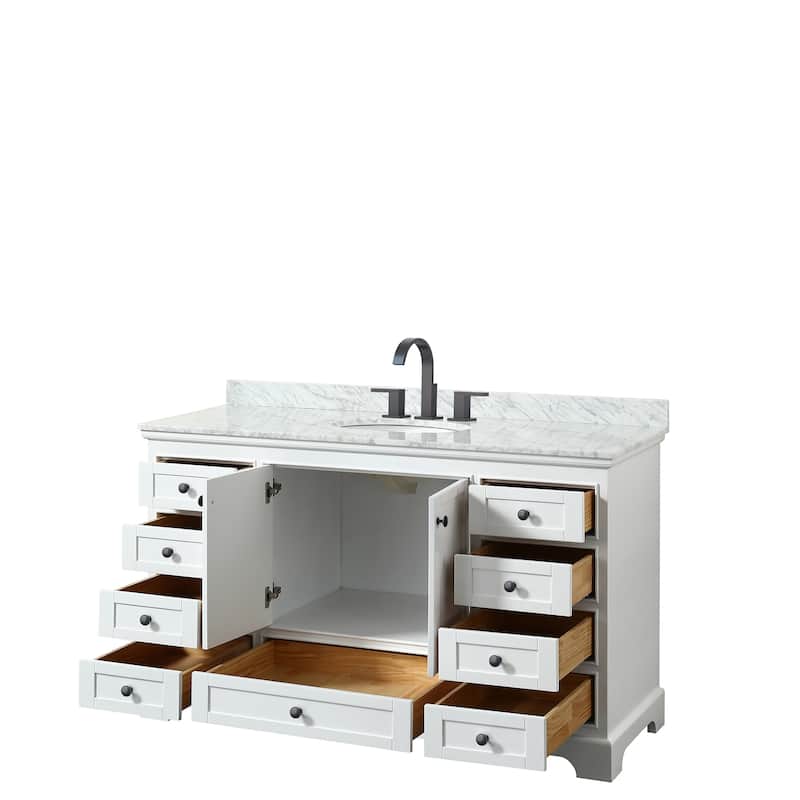 Deborah 60-inch Single Vanity, Oval Sink, No Mirror