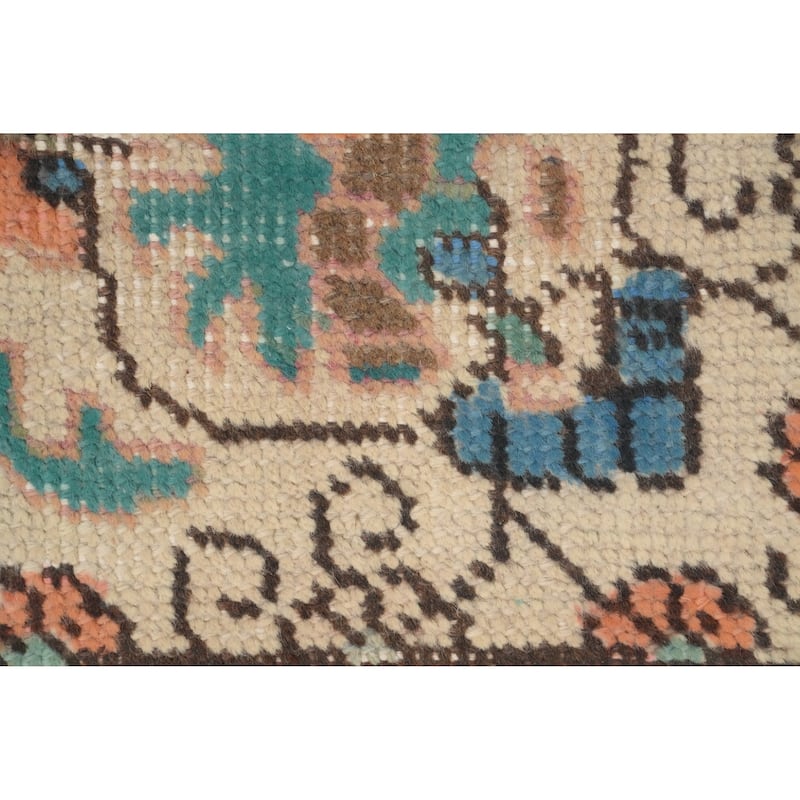 Hand Knotted Oriental 100% Wool Carpet Traditional Medallion Pink Tabriz Area Rug - 5' 9'' X 4' 3''