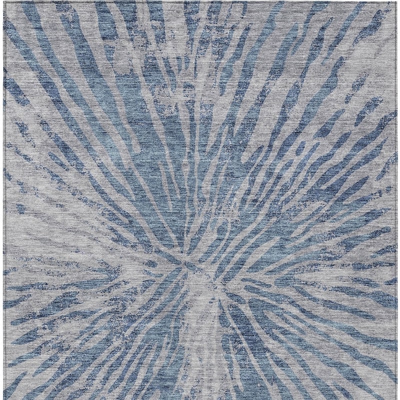 HomeRoots Abstract Transitional Rectangle Outdoor Rug