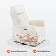 preview thumbnail 14 of 33, MCombo Modern Fabric Power Recliner, Electric Swivel Glider Rocker Recliner Chair for Nursery with USB Ports, Side Pockets 7763